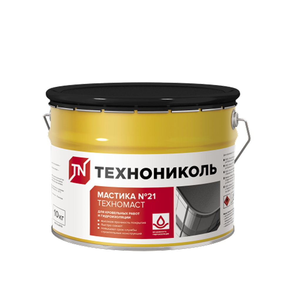 Мастика кровельная ТЕХНОНИКОЛЬ №21 (Техномаст), ведро 10 кг.