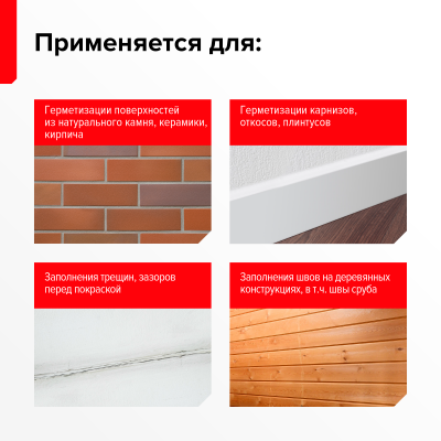 Герметик ТЕХНОНИКОЛЬ универсальный акриловый белый 280 мл. 