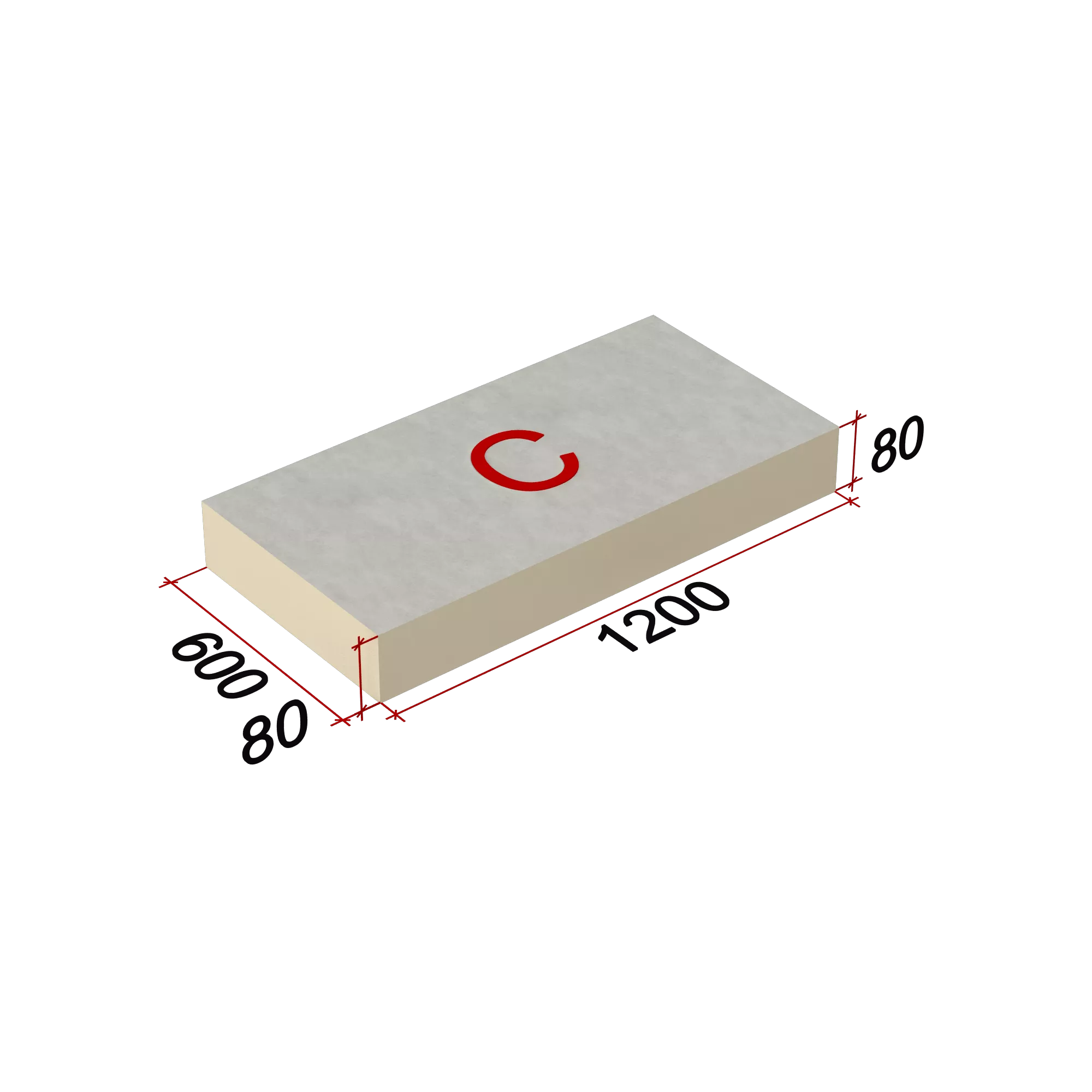 Плиты теплоизоляционные LOGICPIR SLOPE-3,4% (С) СХМ/СХМ Г4 1200х600х80 (5,04м2), уп.