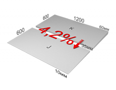 Плиты пеноп. XPS ТЕХНОНИКОЛЬ CARBON PROF SLOPE-4,2% 1200x600x10/35 Эл. J (0,2916 м3/уп, 18 плит),уп