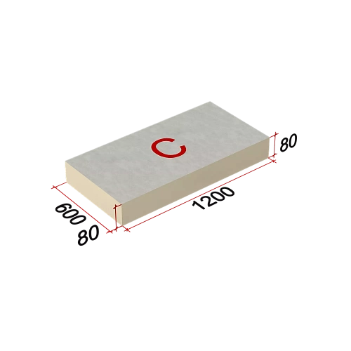 Плиты теплоизоляционные LOGICPIR SLOPE-3,4% (С) СХМ/СХМ Г4 1200х600х80 (5,04м2), уп.
