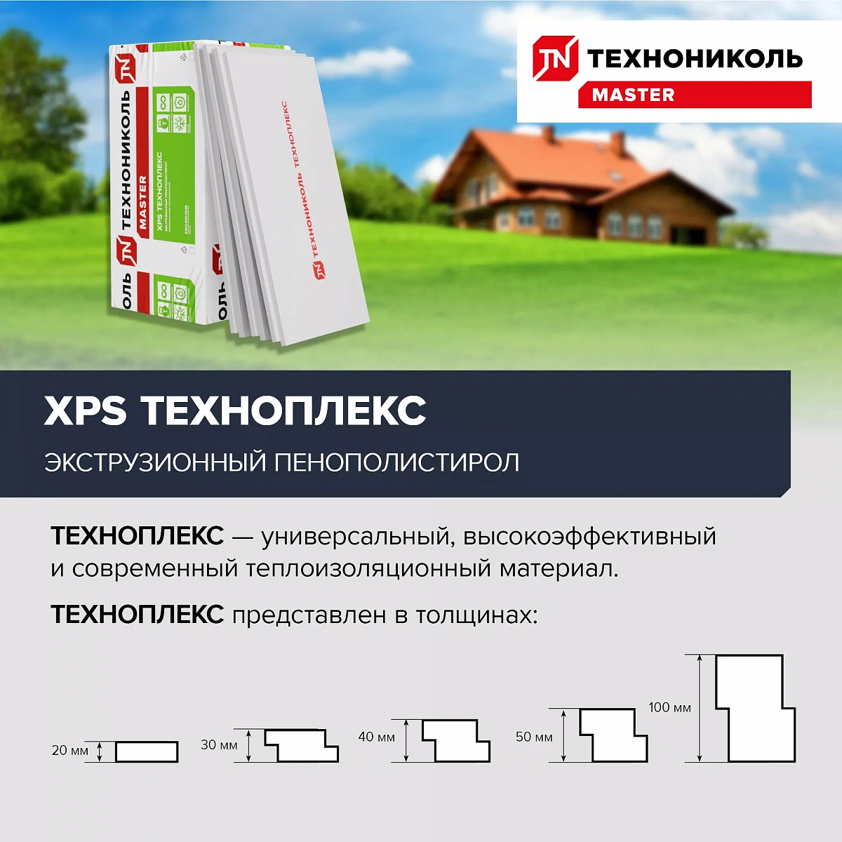 Плиты пенополистирольные экструзионные ТЕХНОПЛЕКС/TECHNOPLEX  1180х580х100-L уп.