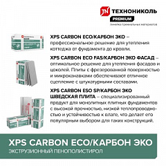 Плиты пенопол. экструзионные ТЕХНОНИКОЛЬ CARBON ECO 1180х580х40-L 10шт/уп (0,273760м3), уп